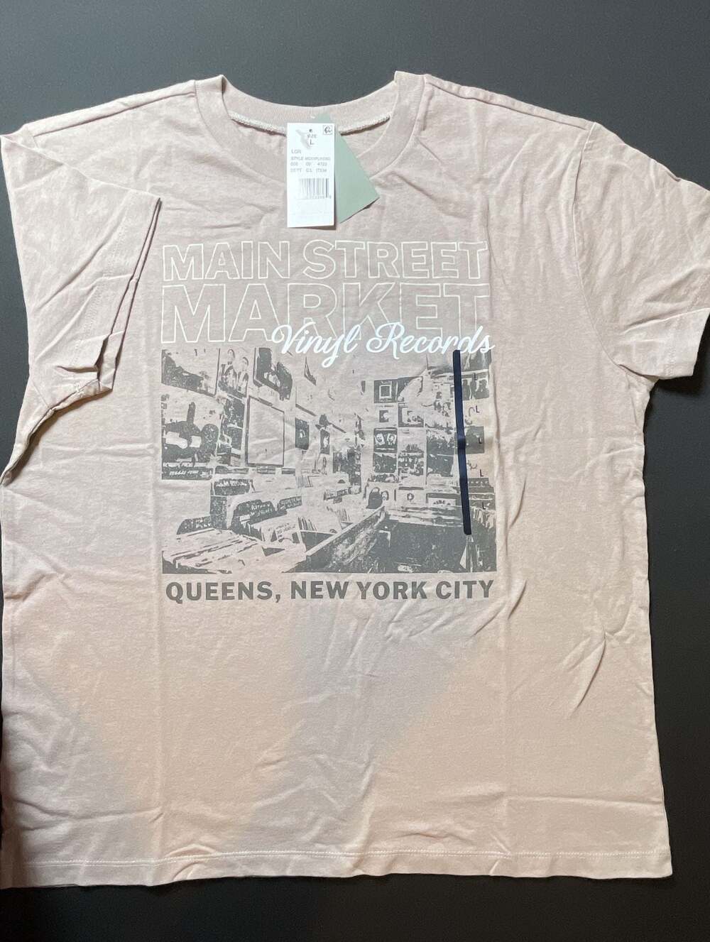 Doe Main Street Market Vinyl Records Queens New York City Graphic T-Shirt